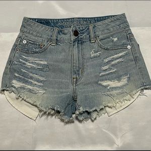 Distressed American Eagle Jean Shorts